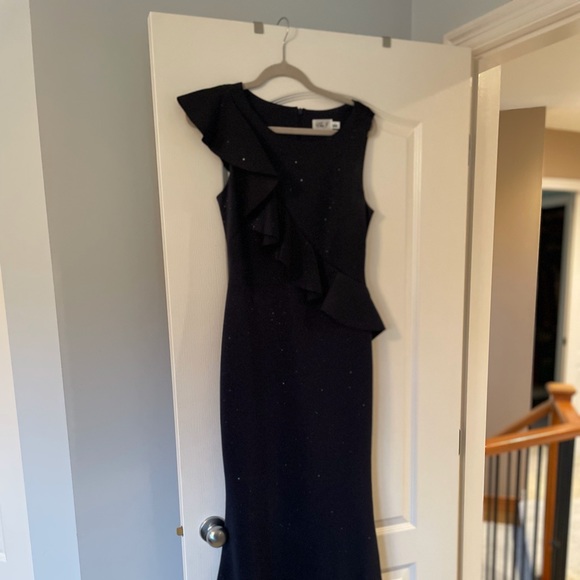 Elija J Midnight Blue Sparkle Gown - Picture 7 of 8